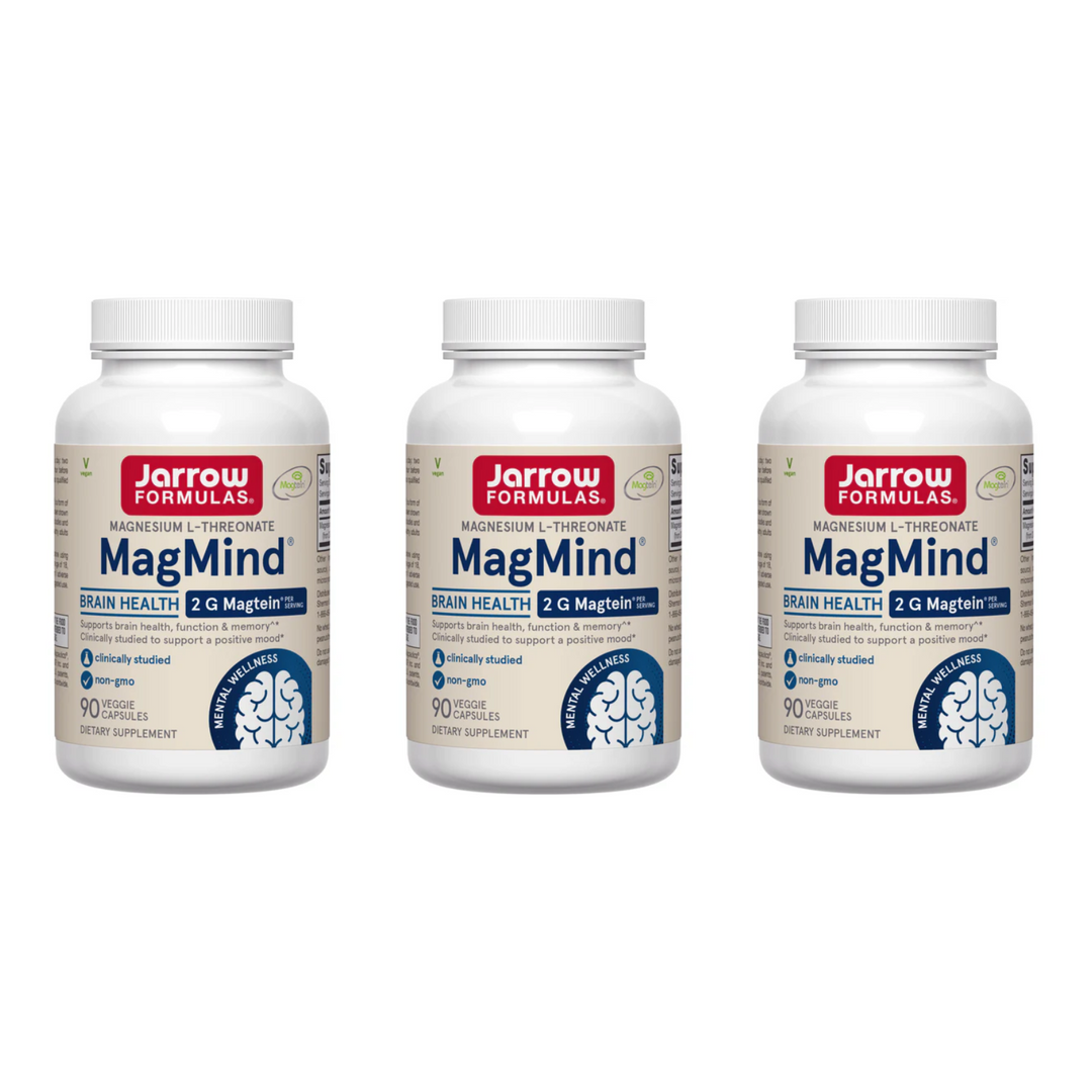 QTY 3 Jarrow MagMind 90 Capsules Supports Cognitive Function and Brain Health