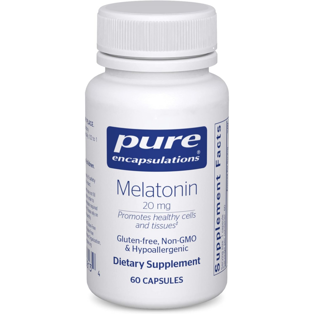 Pure Encapsulations Melatonin 20 mg Supports Immune System 60 Capsules