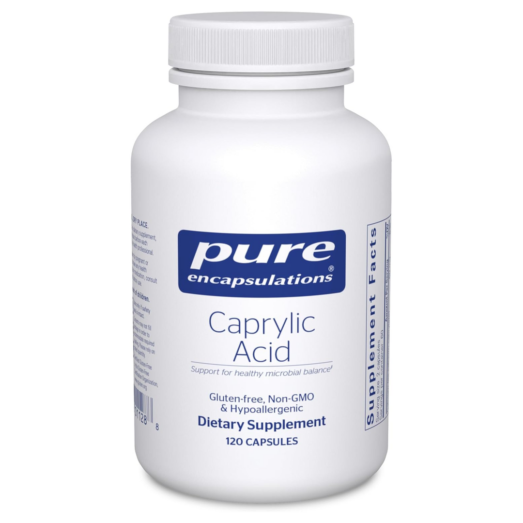 Pure Encapsulations Caprylic Acid Supplement Gut Digestive GI Support 120 Caps