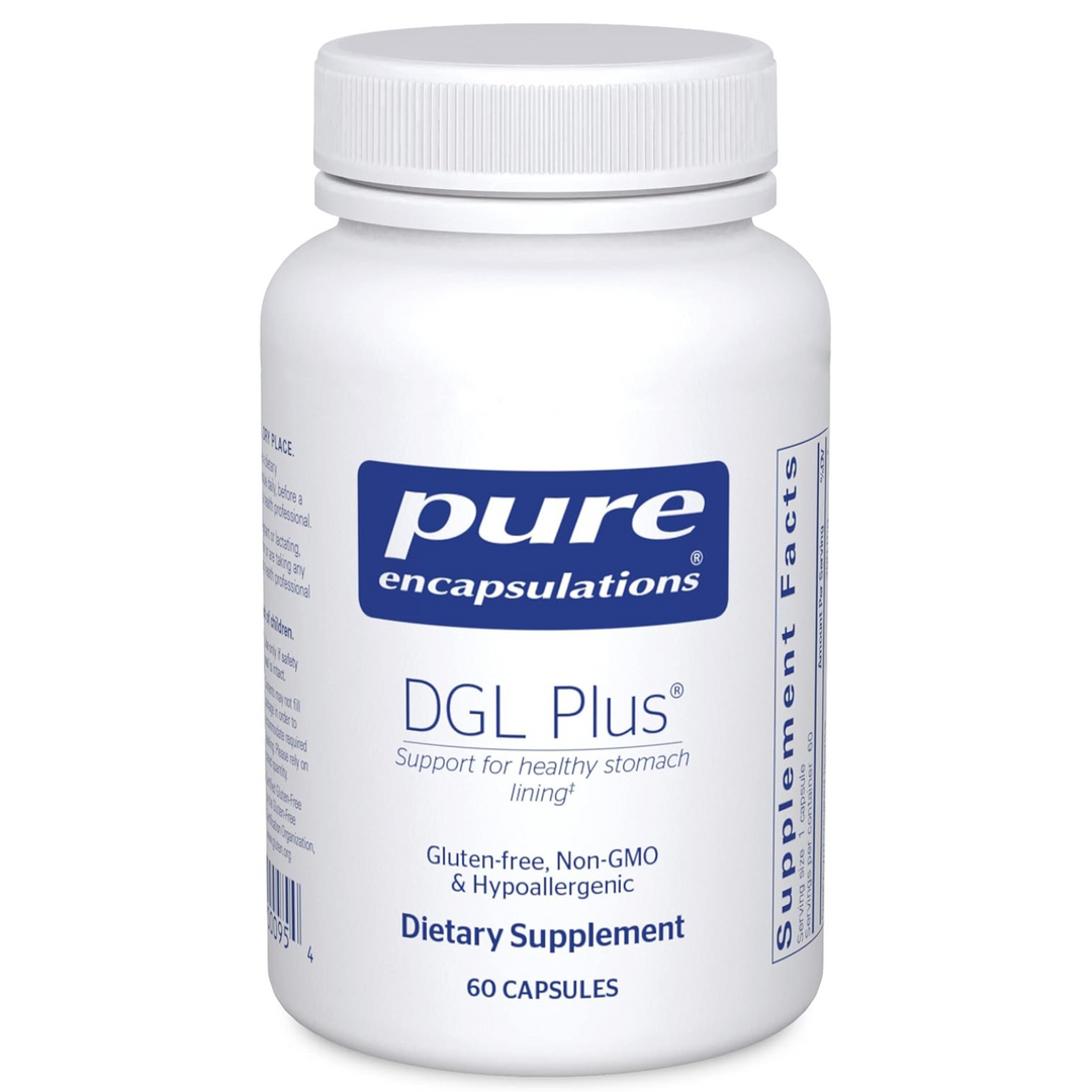 Pure Encapsulations DGL Plus Gut Support Aloe Vera Marshmallow Root 60 Capsules