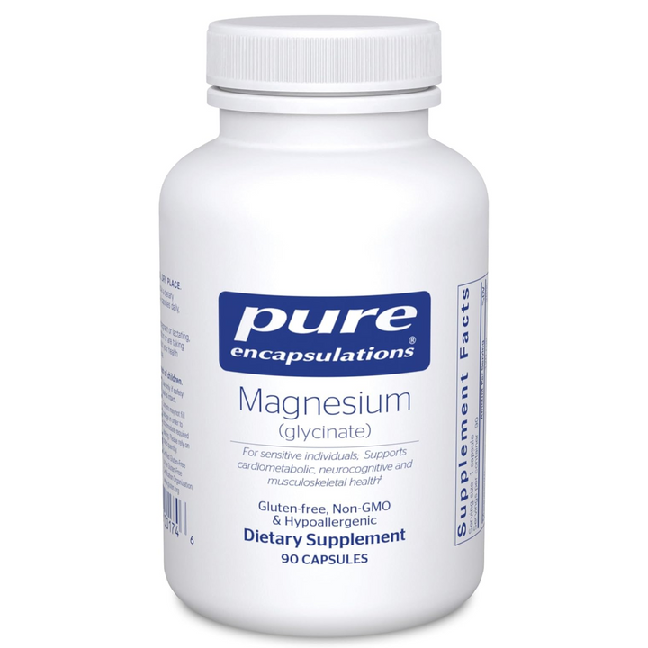 Pure Magnesium Glycinate Stress Sleep Heart Muscle Support Supplement 90 Caps