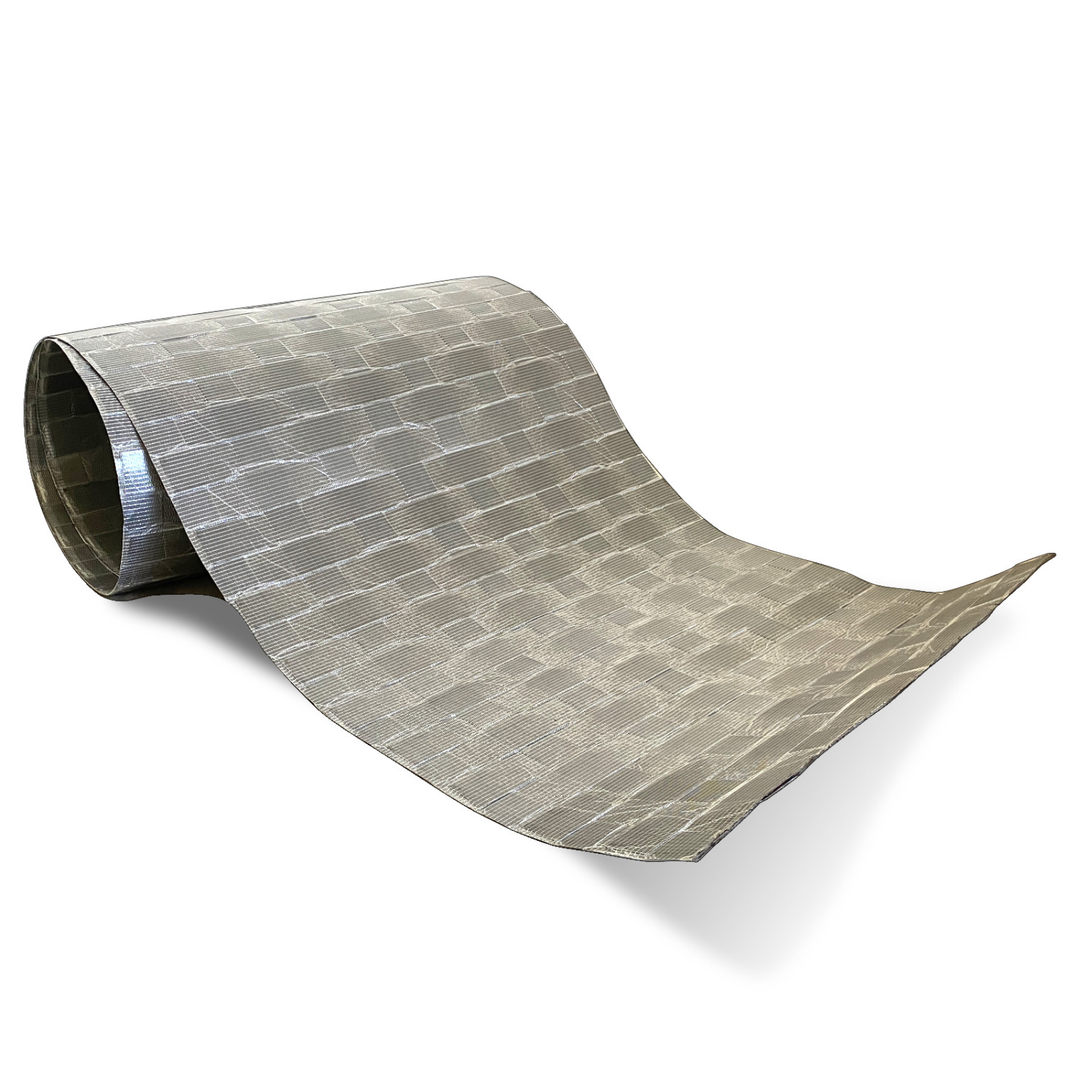 Faraday Cyber FX Low Frequency Barrier 25.5" x 1' EMF Shielding Protection rolled out showcasing its nickel-free construction.