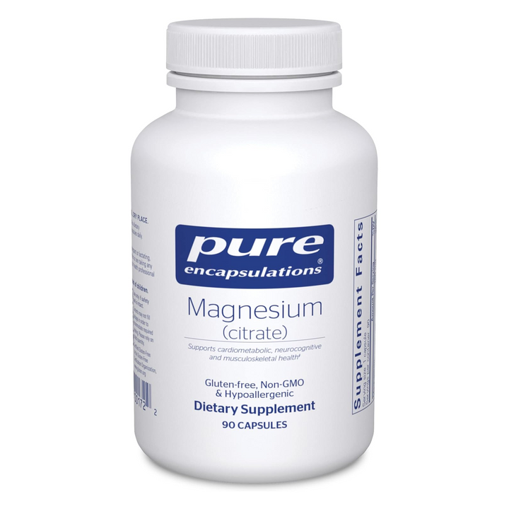 Pure Encapsulations Magnesium Citrate For Sleep Heart Bone Support 90 Capsules