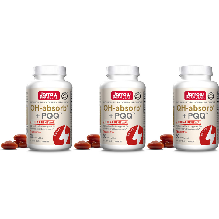 QTY 3 Jarrow QH Absorb Plus PQQ Supplement Supports Heart Energy Mitochondria
