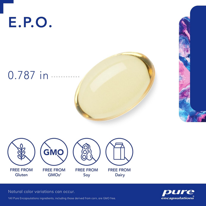 Pure Encapsulations E.P.O. Evening Primrose Oil Supports Skin Health 100 Caps