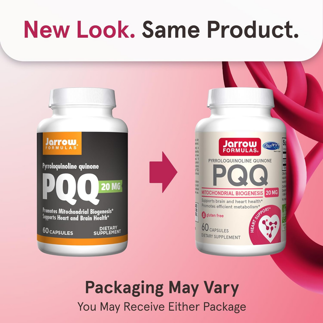 QTY 3 Jarrow Formulas PQQ 20 mg 60 Caps Supports Heart Brain Metabolism Health