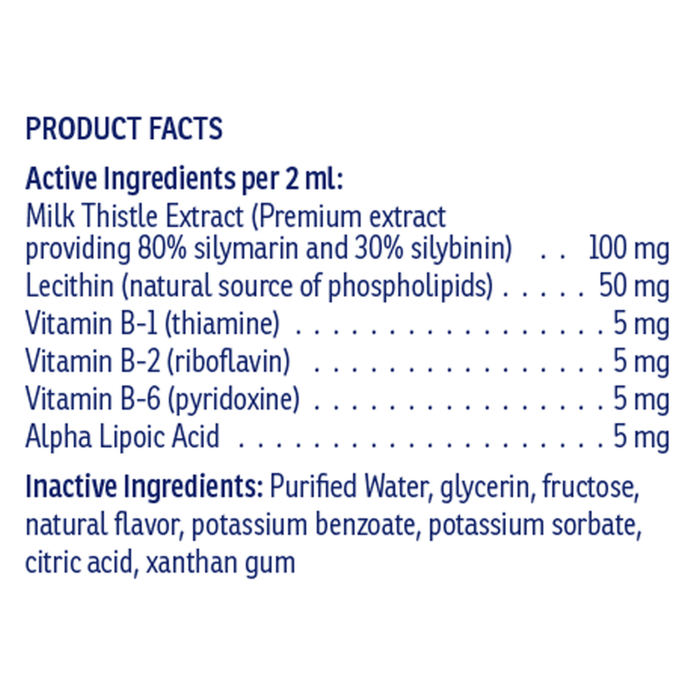 Rx Vitamins For Pets Liquid Hepato Chicken Flavor 4 fl oz product facts and active ingredients list