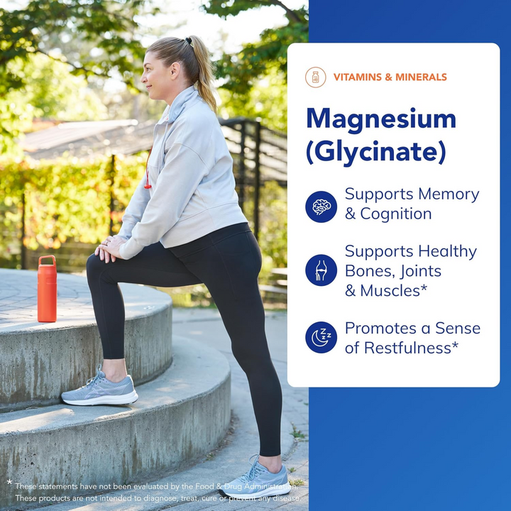 Pure Magnesium Glycinate Stress Sleep Heart Muscle Support Supplement 360 Caps