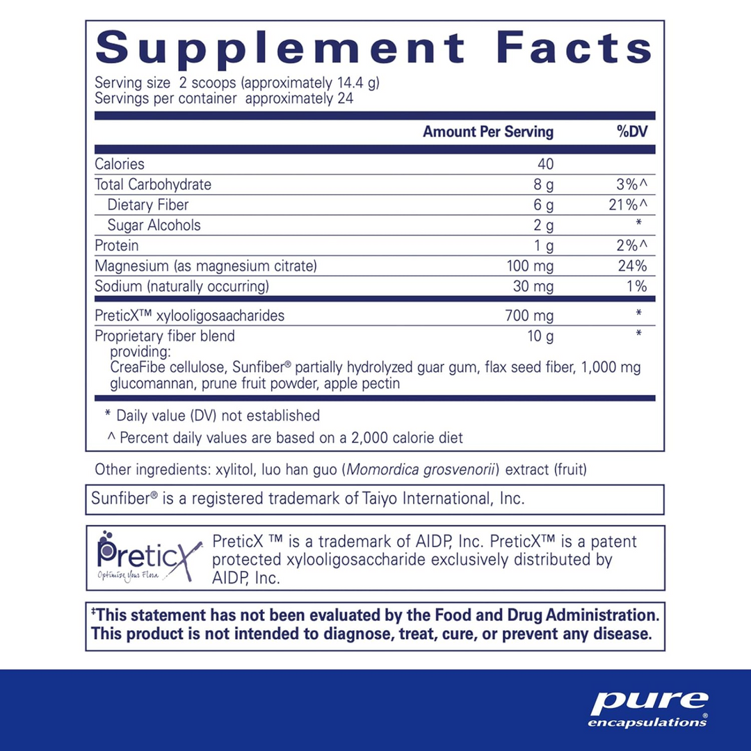 Pure Encapsulations PureLean Fiber Digestive Powder Microflora Balance 12.2 Oz