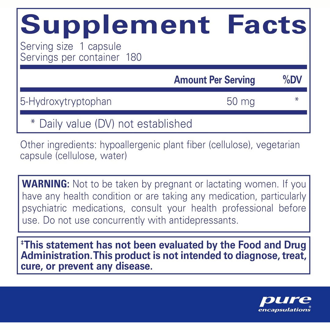 Pure Encapsulations 5HTP 50Mg Supplement Supports Mood Sleep Balance 180 Caps
