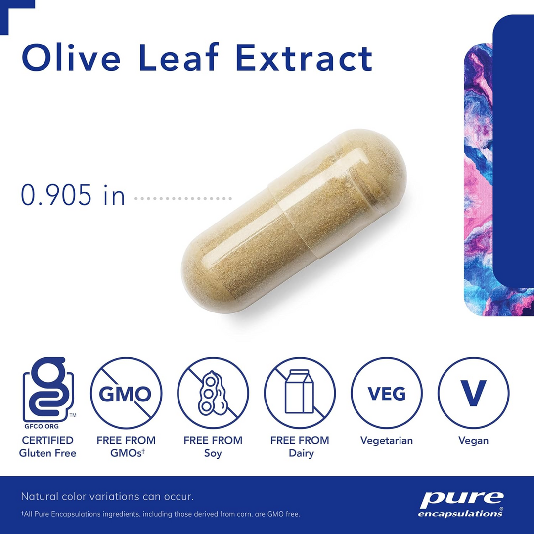 Pure Encapsulations Olive Leaf Extract Supports Immune Health 120 Capsules