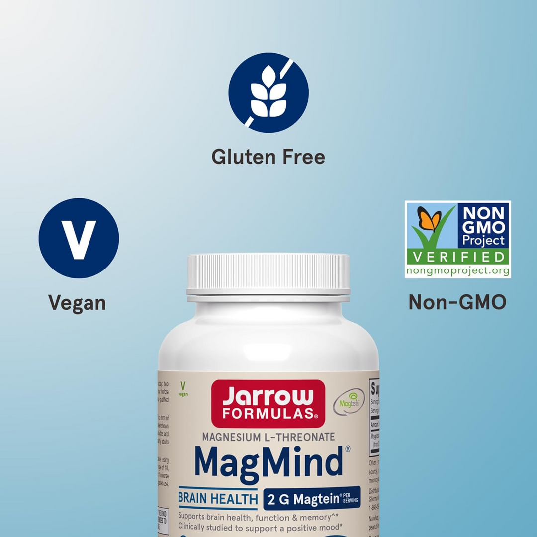 QTY 3 Jarrow MagMind 90 Capsules Supports Cognitive Function and Brain Health