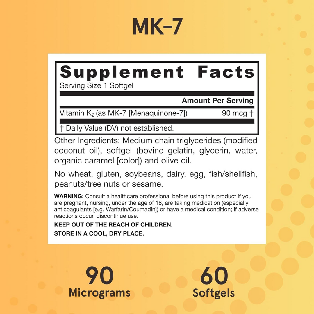 QTY 3 Jarrow Formulas MK-7 90 mcg Vitamin K2 Supplement For Bone Heart Health