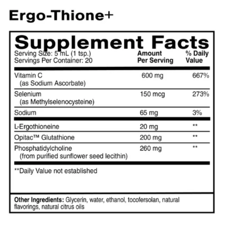 Quicksilver Scientific Ergo Thione+ Catalyzed Free Radical Quencher 100mL