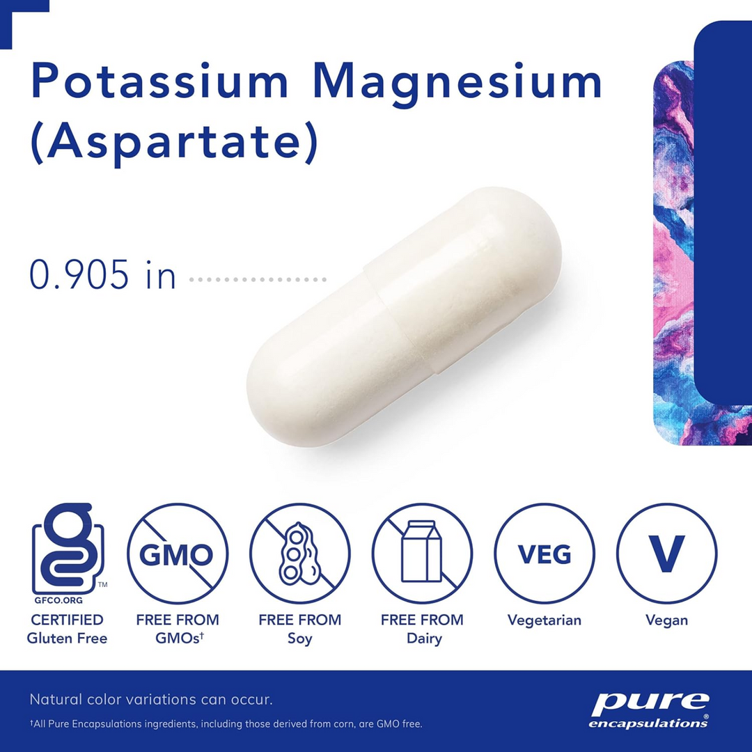 Pure Encapsulations Potassium Magnesium Aspartate Supports Heart Health 180 Caps