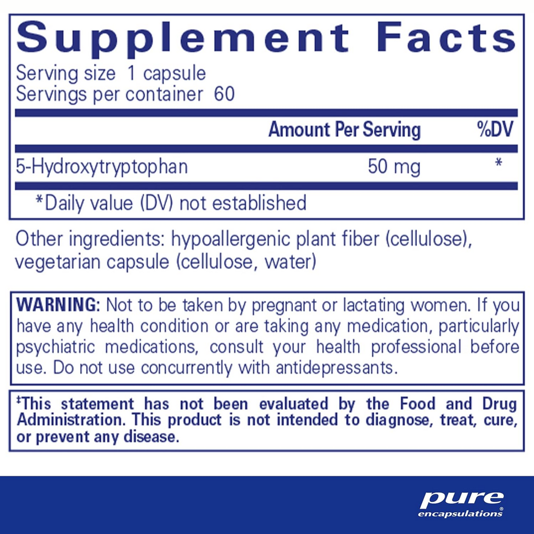 Pure Encapsulations 5HTP 50Mg Supplement Supports Mood Sleep Balance 60 Capsules