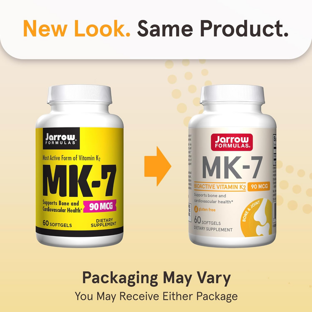 QTY 3 Jarrow Formulas MK-7 90 mcg Vitamin K2 Supplement For Bone Heart Health
