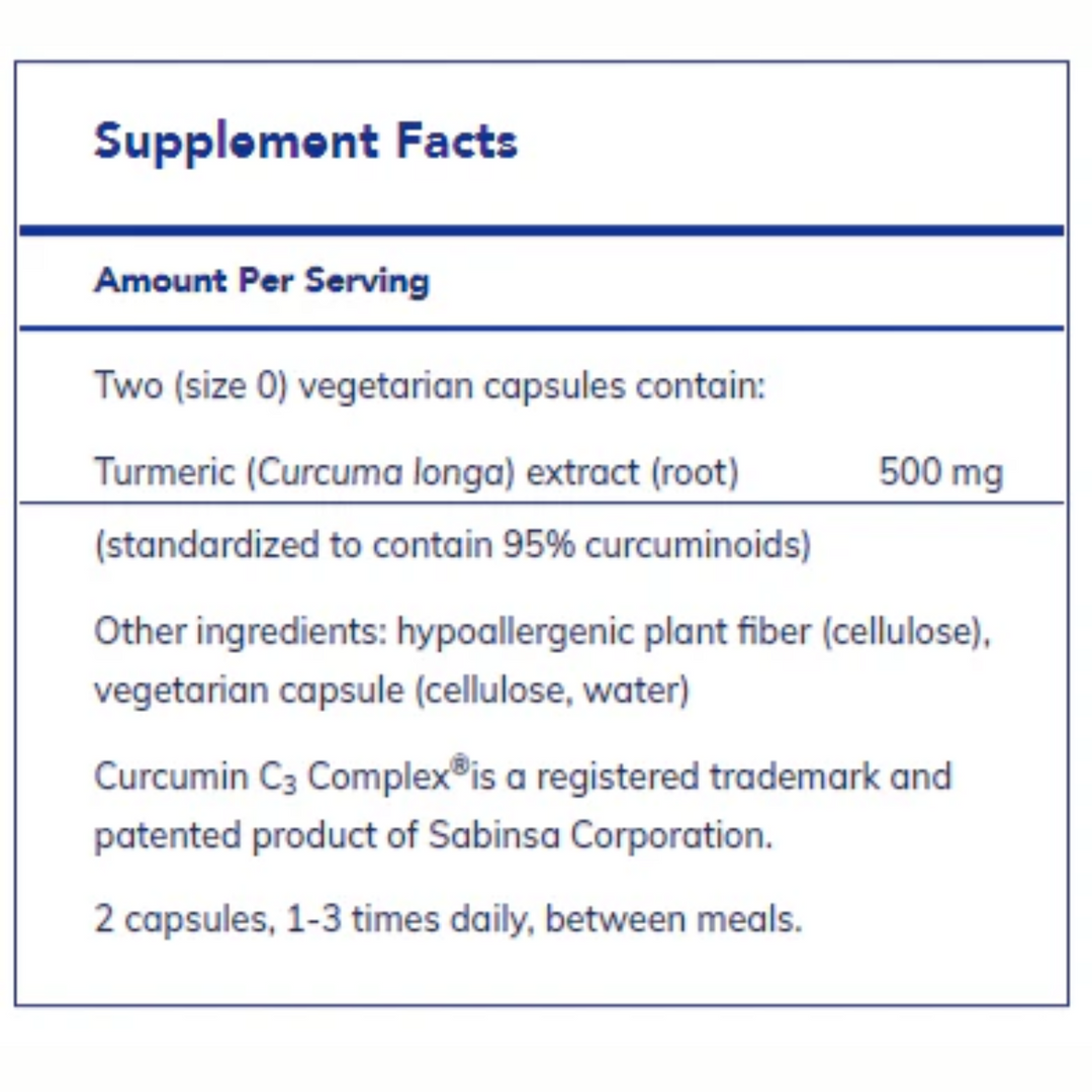 Pure Encapsulations Curcumin With Curcumin C3 Complex Joint Health 120 Capsules