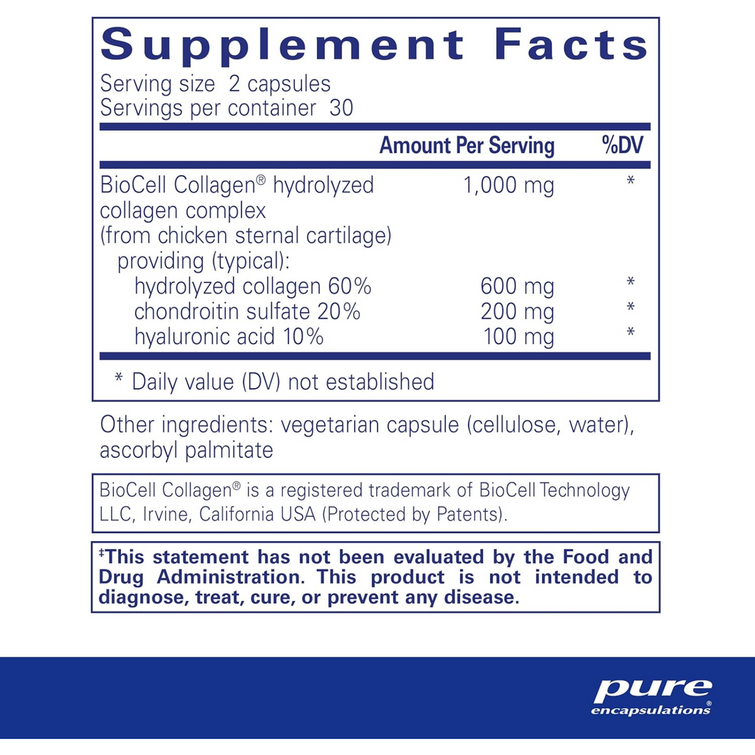 Pure Encapsulations Collagen JS Supports Skin and Joint Health 60 Capsules