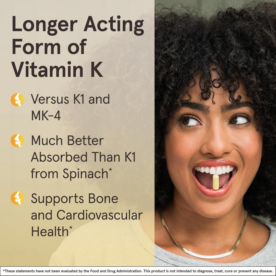 QTY 3 Jarrow Formulas MK-7 90 mcg Vitamin K2 Supplement For Bone Heart Health