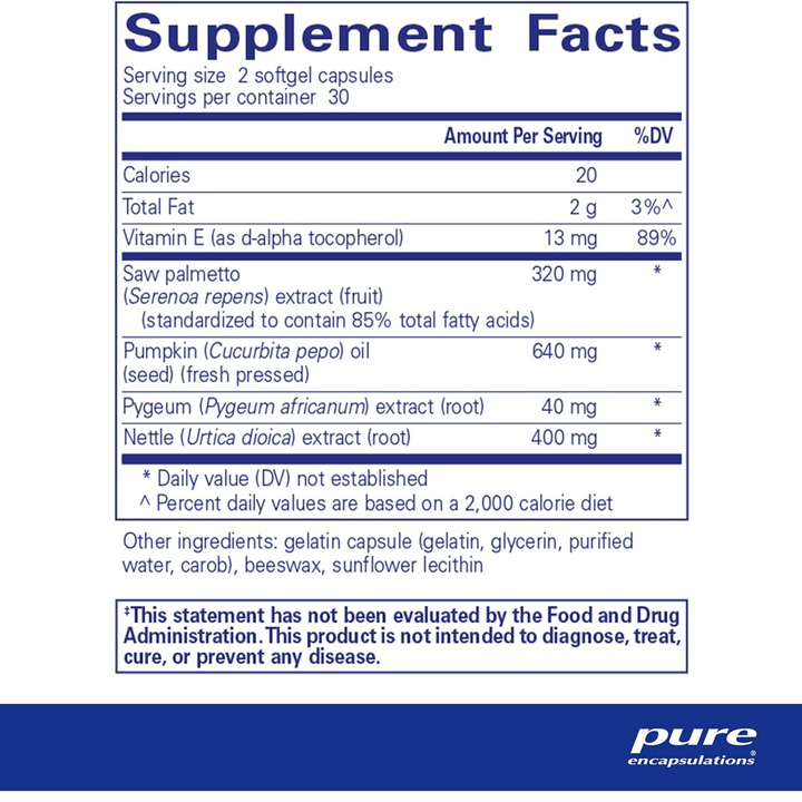 Pure Encapsulations Saw Palmetto Plus Prostate Support Supplement 60 Capsules