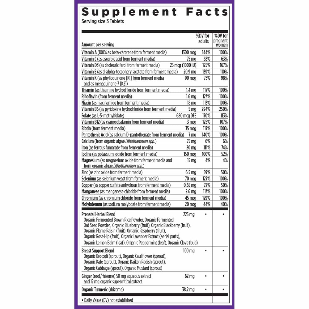 Multivitamínico prenatal de alimentos integrales New Chapter Perfect, 192 comprimidos vegetarianos