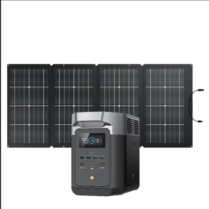 Estación de energía portátil EcoFlow DELTA 2 de 1024 Wh + un panel solar de 220 W (kit de 2)