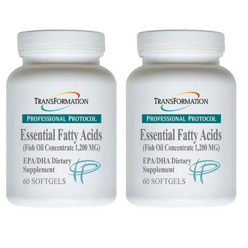 Transformation Enzymes Essential Fatty Acid Fish Oil Concentrate 1200mg 2 PACK, 60 softgels, EPA/DHA supplement.