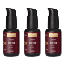 Load image into Gallery viewer, Quicksilver Scientific NAD+ Gold TMG 50 ml 3 pack bottles.
