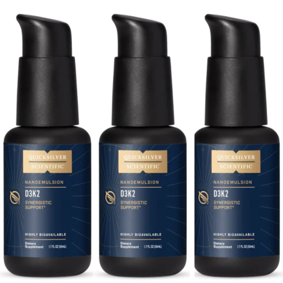 Vitamina D3/K2 Quicksilver Scientific 1.7 oz D3_K2 paquete de 3