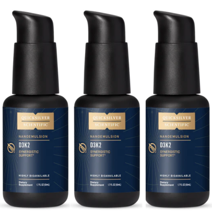 Vitamina D3/K2 Quicksilver Scientific 1.7 oz D3_K2 paquete de 3