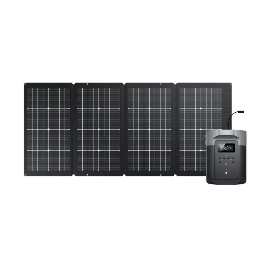 Central eléctrica EcoFlow DELTA 2 Max + un panel solar portátil de 220 W