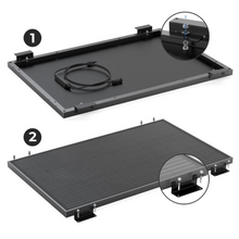 Load image into Gallery viewer, EcoFlow rigid solar panel mounting feet with included screws, washers, and nuts for secure installation.
