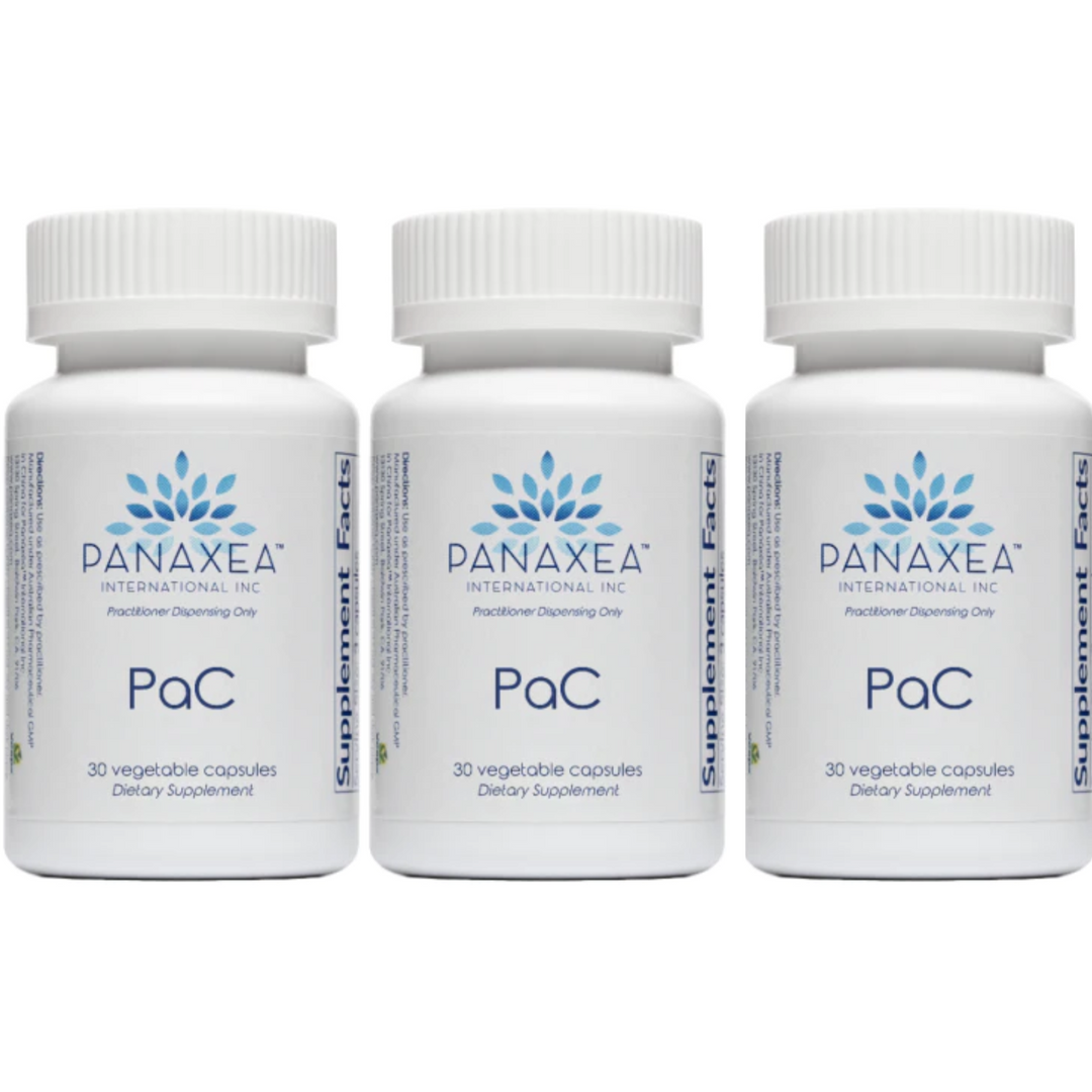 Panaxea PAC 30 cápsulas vegetales, suplemento dietético, paquete de 3