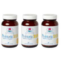 Load image into Gallery viewer, Ayush Herbs Probiotic 100B 60 Caps Ayurvedic Herbal Probiotic Supplement 3 PACK
