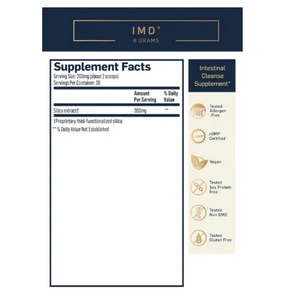 Quicksilver Scientific IMD Intestinal Metals Detox 6 Gram Small 2 PACK label and supplement facts.