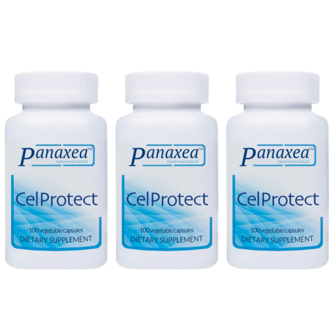 Panaxea CelProtect 100 x 500 mg Vegetable Capsules Dietary Supplement 3 PACK