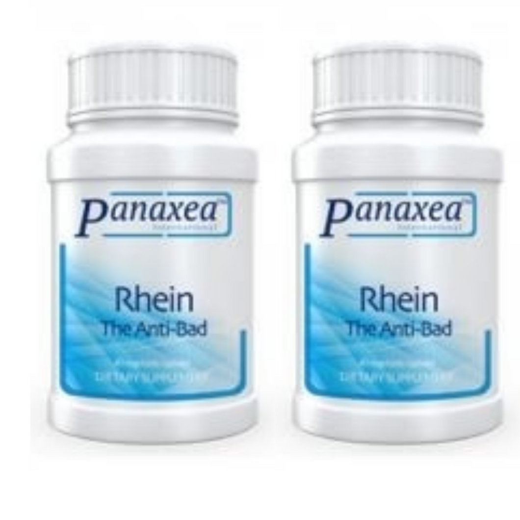 Panaxea Rhein The Anti-Bad 60 x 500 mg Caps Actions Dietary Supplement 2 PACK
