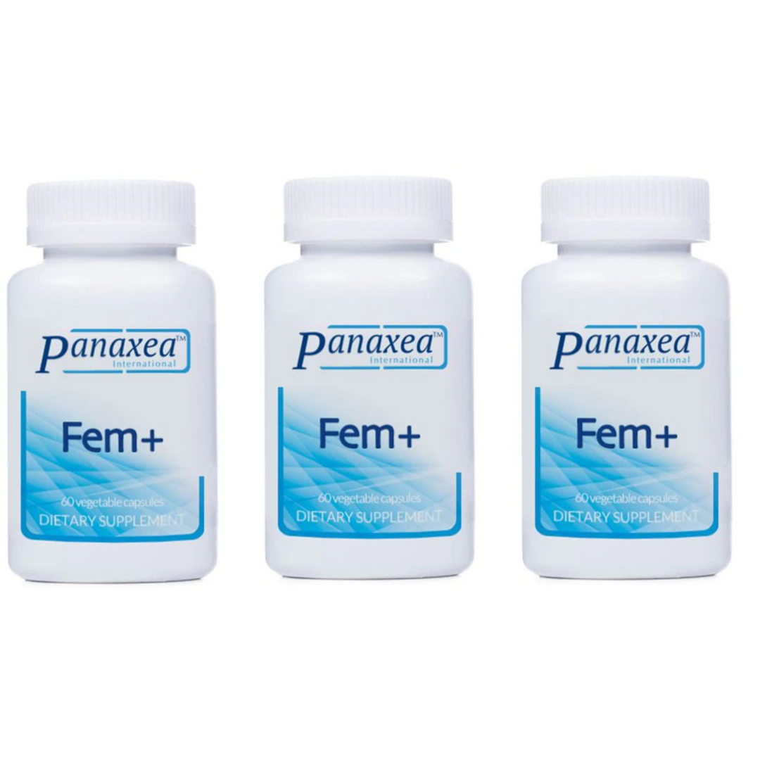 Panaxea Fem+ 60 cápsulas vegetales de 500 mg (paquete de 3)