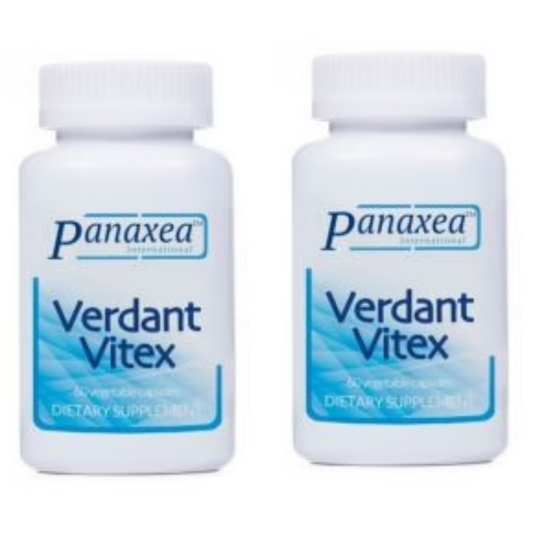 Panaxea VERDANT VITEX 60 x 500 mg Vegetable Capsules Dietary Supplement 2 PACK