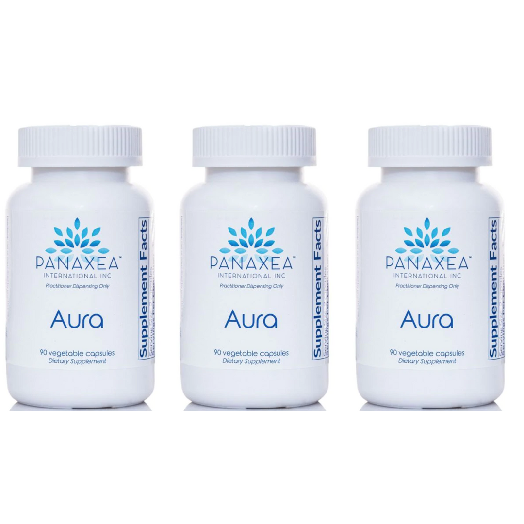 Panaxea Aura 90 cápsulas vegetales de 500 mg (paquete de 3)