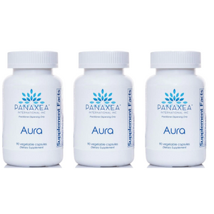 Panaxea Aura 90 x 500mg Vegetable Capsules Dietary Supplement 3 PACK