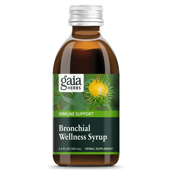 Jarabe para el bienestar bronquial de Gaia Herbs, 157 ml, para aliviar el dolor respiratorio