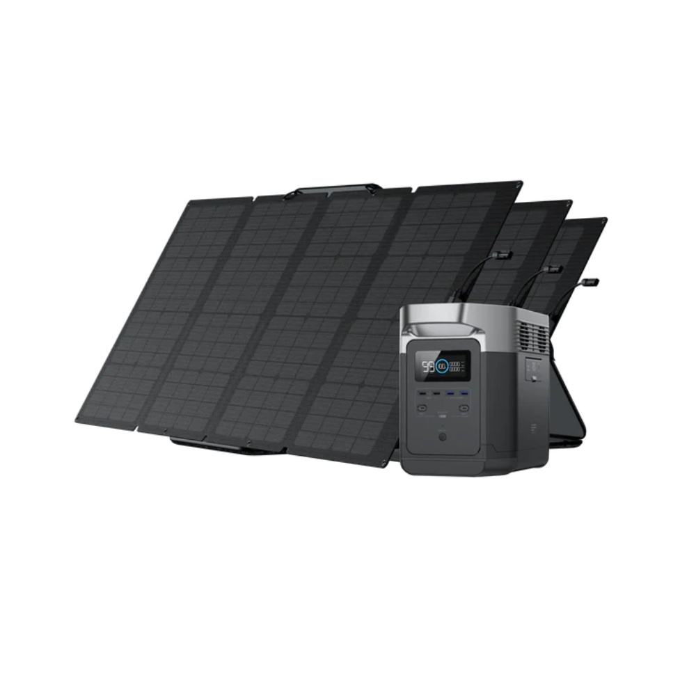 EcoFlow DELTA 1300 Portable Power Station+ Qty 3 160W Portable Solar Panel 4 KIT