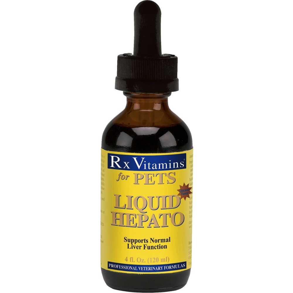 Rx Vitamins For Pets Liquid Hepato Chicken Flavor 4 fl oz for Dogs and Cats