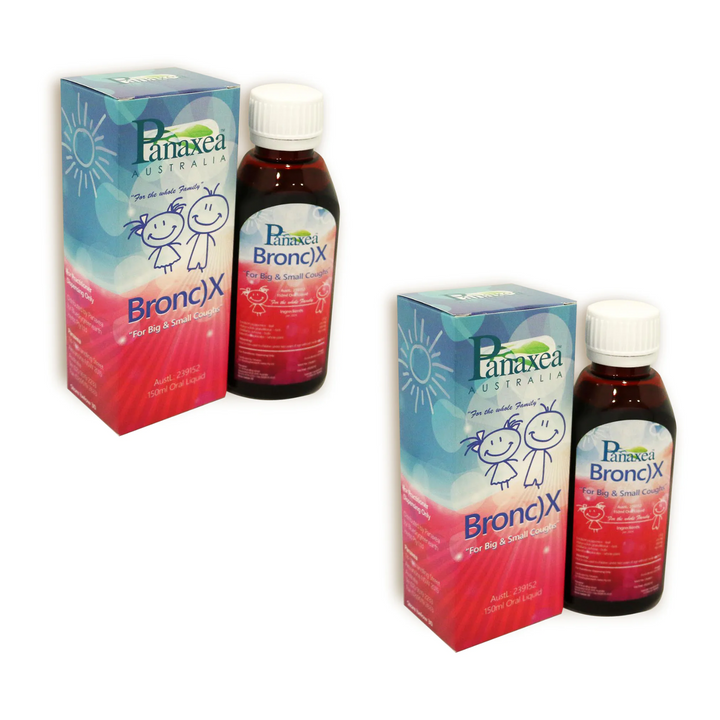 Panaxea Bronc)X Bronchitis Syrup Cough Remedy 120ml 2 PACK