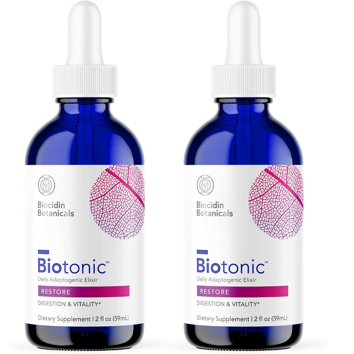 Elixir herbal tónico adaptogénico Biocidin Biotonic para el apoyo inmunitario, 2 oz (paquete de 2)