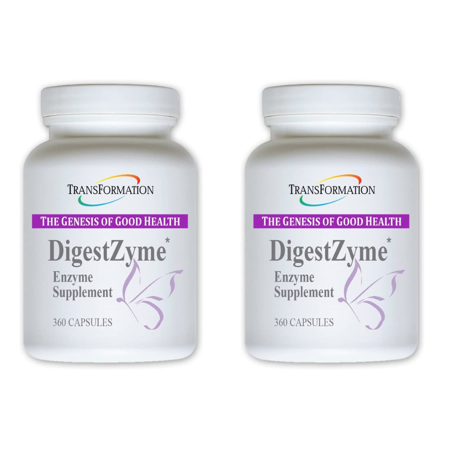 Transformation Enzymes DigestZyme Prebiotic Probiotic Digestive, 360 Capsules, 2 Pack, aids digestion and boosts immunity.