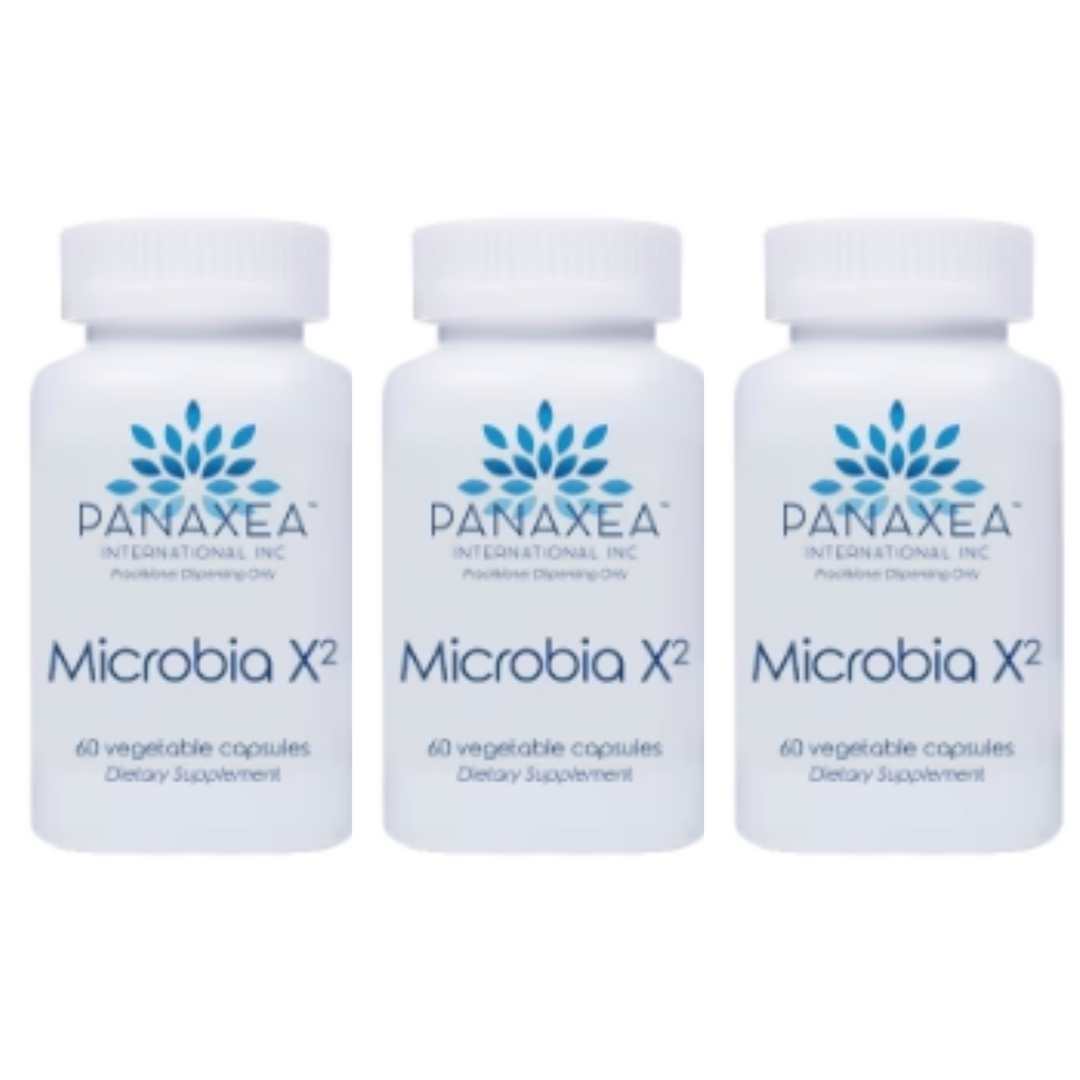 Panaxea Microbia X2 60 Cápsulas Vegetales Suplemento Dietético (Paquete de 3)