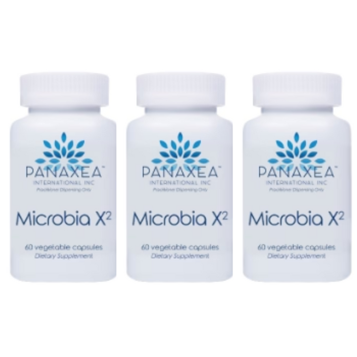 Panaxea Microbia X2 60 Cápsulas Vegetales Suplemento Dietético (Paquete de 3)